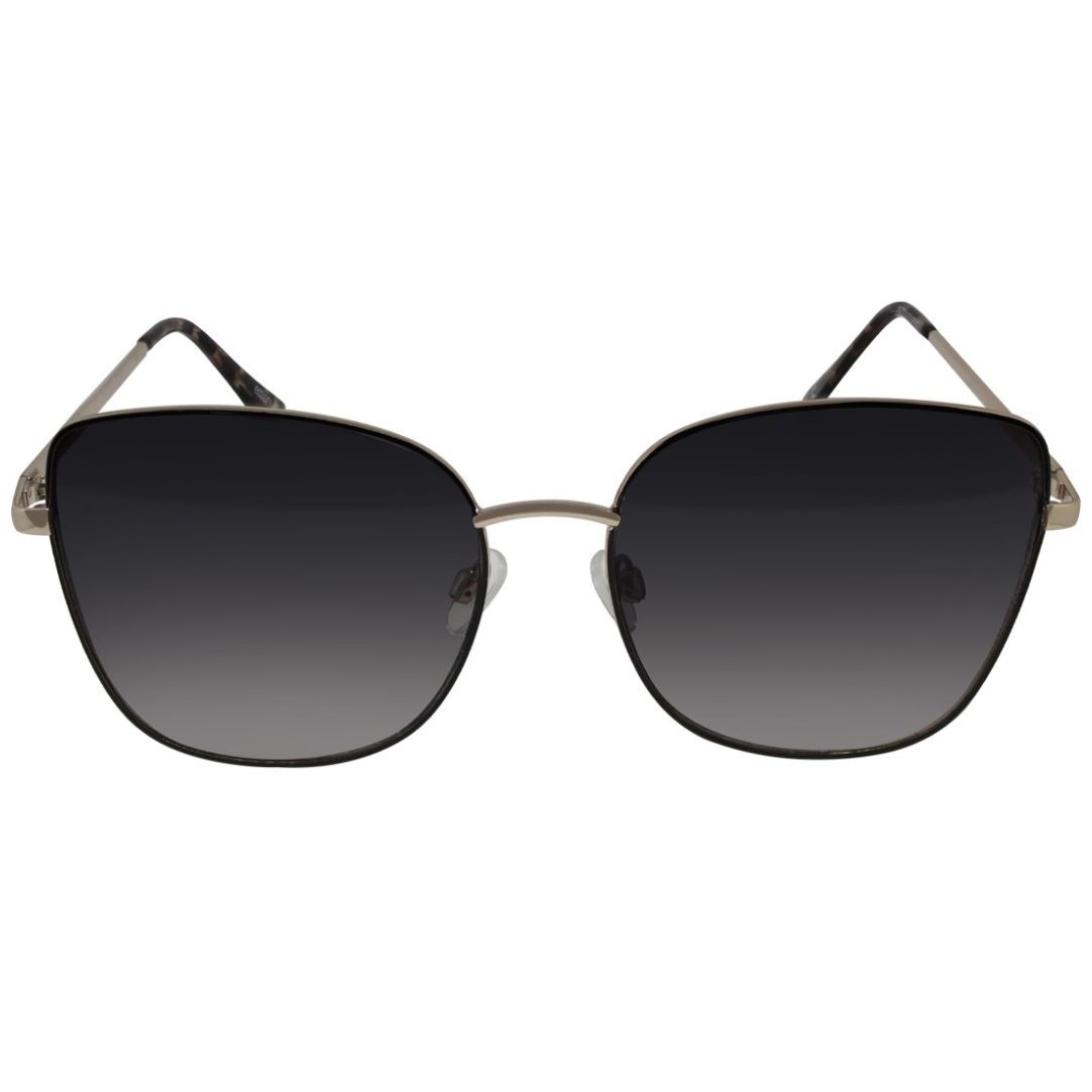 Lentes de Sol Cuadrado Metal Dorado-Negro Mica Negra Emanuel Ungaro