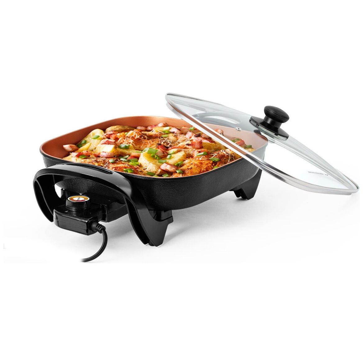 Sartén Eléctrico Cuadrado de 30Cm Cobre Holstein