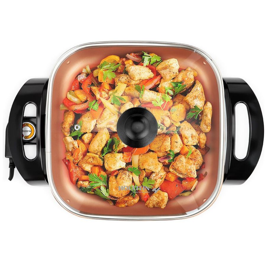 Sartén Eléctrico Cuadrado de 30Cm Cobre Holstein