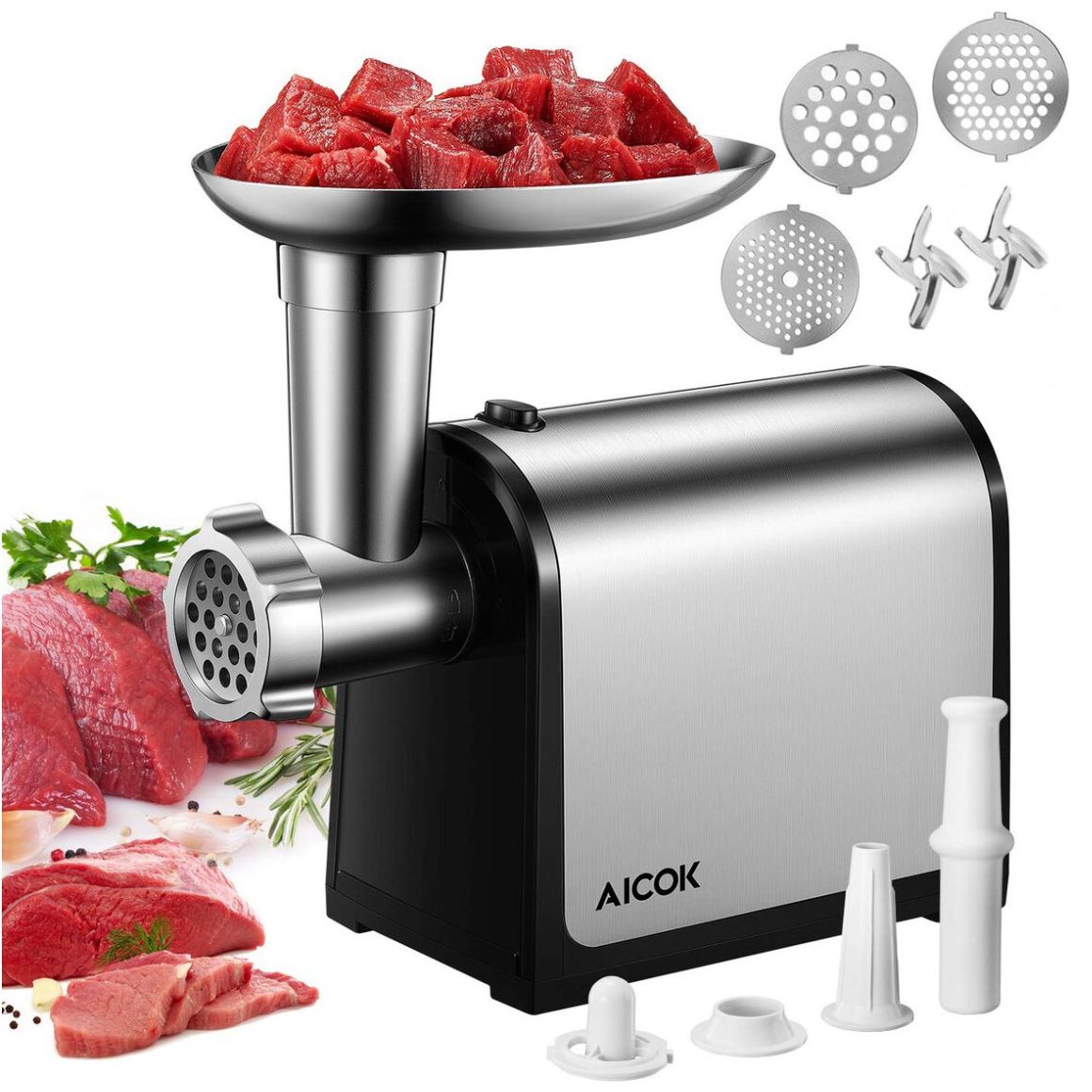 Molino de Carne Eléctrico 3 en 1 Aicok