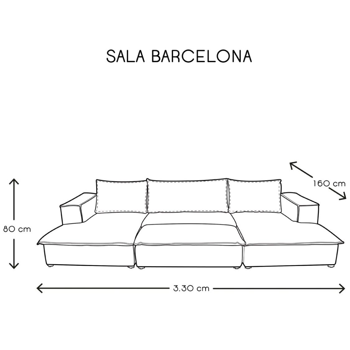 Home Nature Chaise Barcelona Brazo Izquierdo