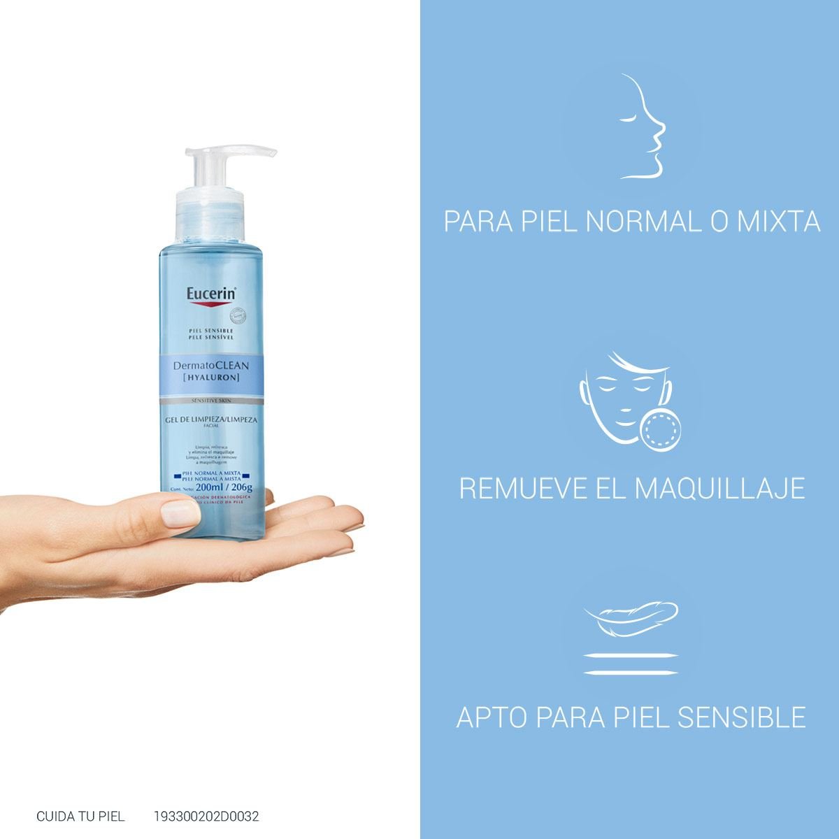 Eucerin Dermatoclean Gel Limpiador Facial 200Ml