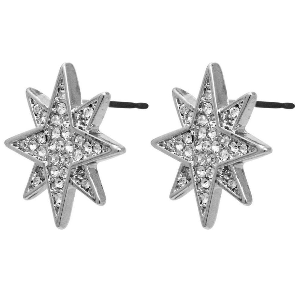 Aretes de Aleación de Metales Plata Tipo Botón You´re Invited