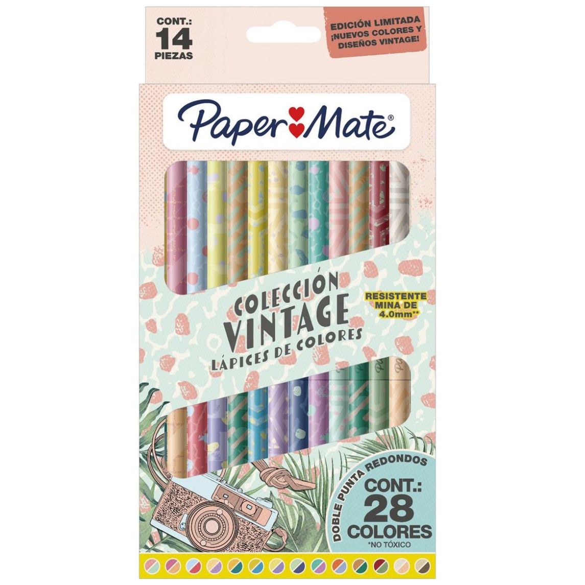 Colores Vintage Double Ended 28 Piezas