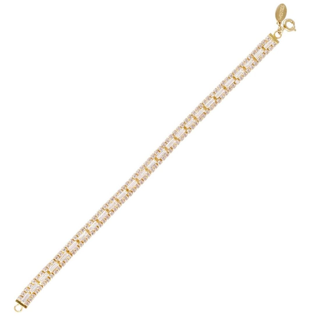 Pulsera Cup Chain con Cubic Zirconias Acabado Dorado Westies
