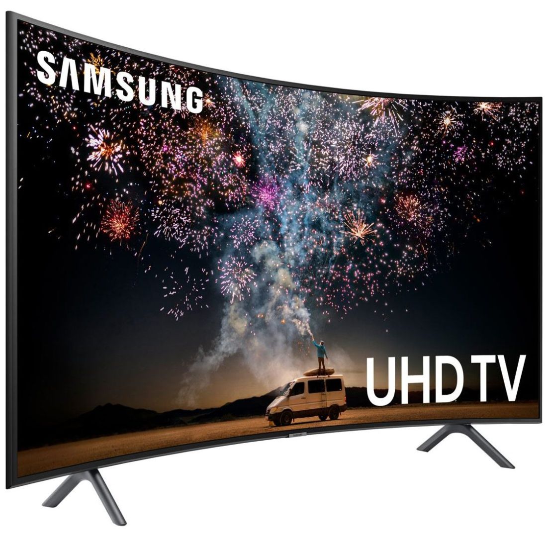 Pantalla Samsung 55" Led 4K Uhd Curva Un55Ru7300Fxzx