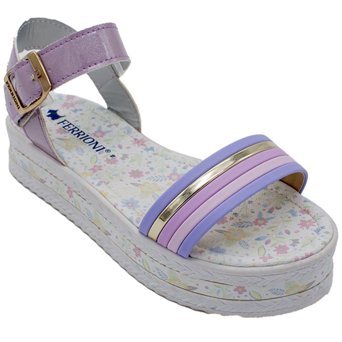 Sandalia para Niña con Hebilla 15-17 Morado Ferrioni