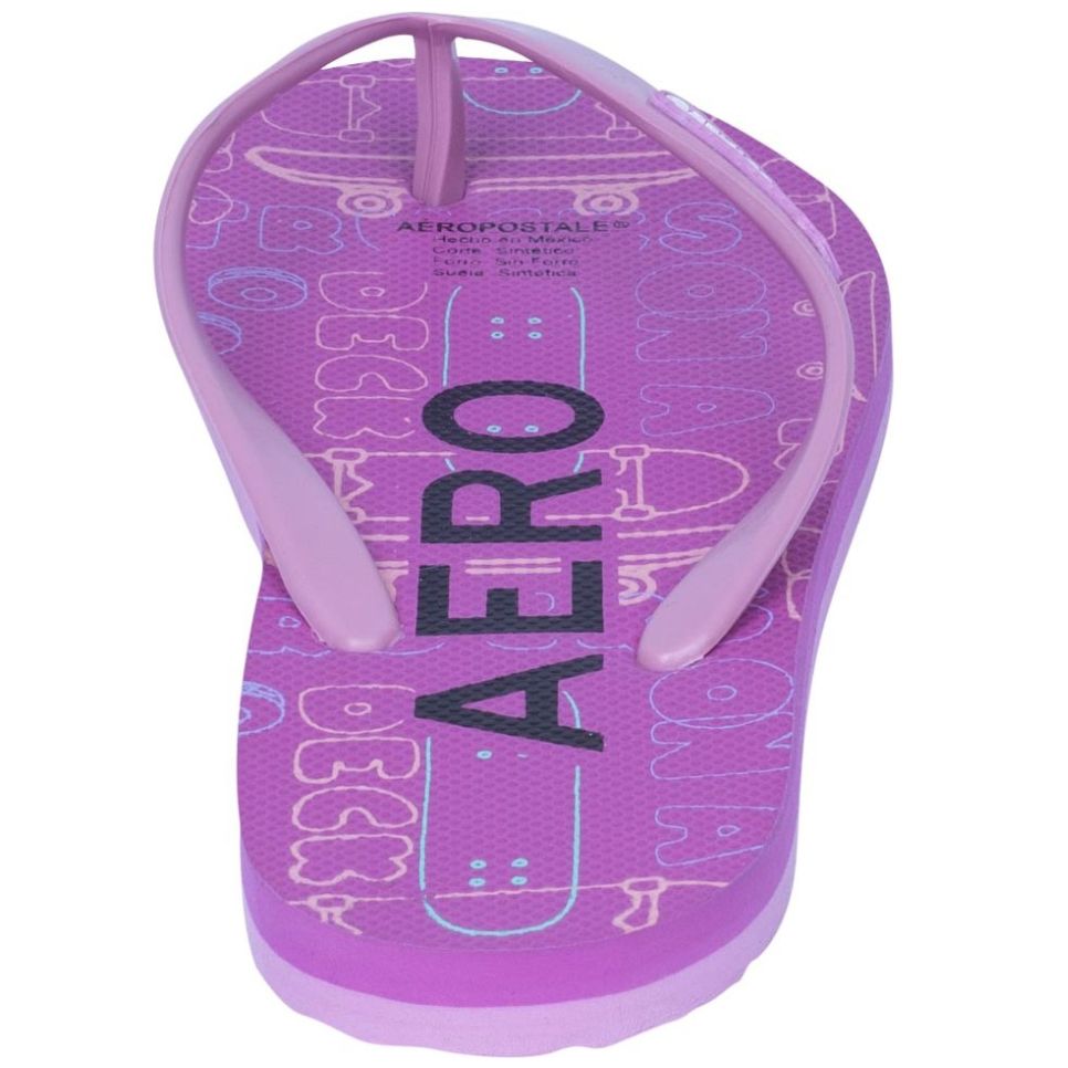 Sandalia Flip Flop Skate Morada Aeropostale