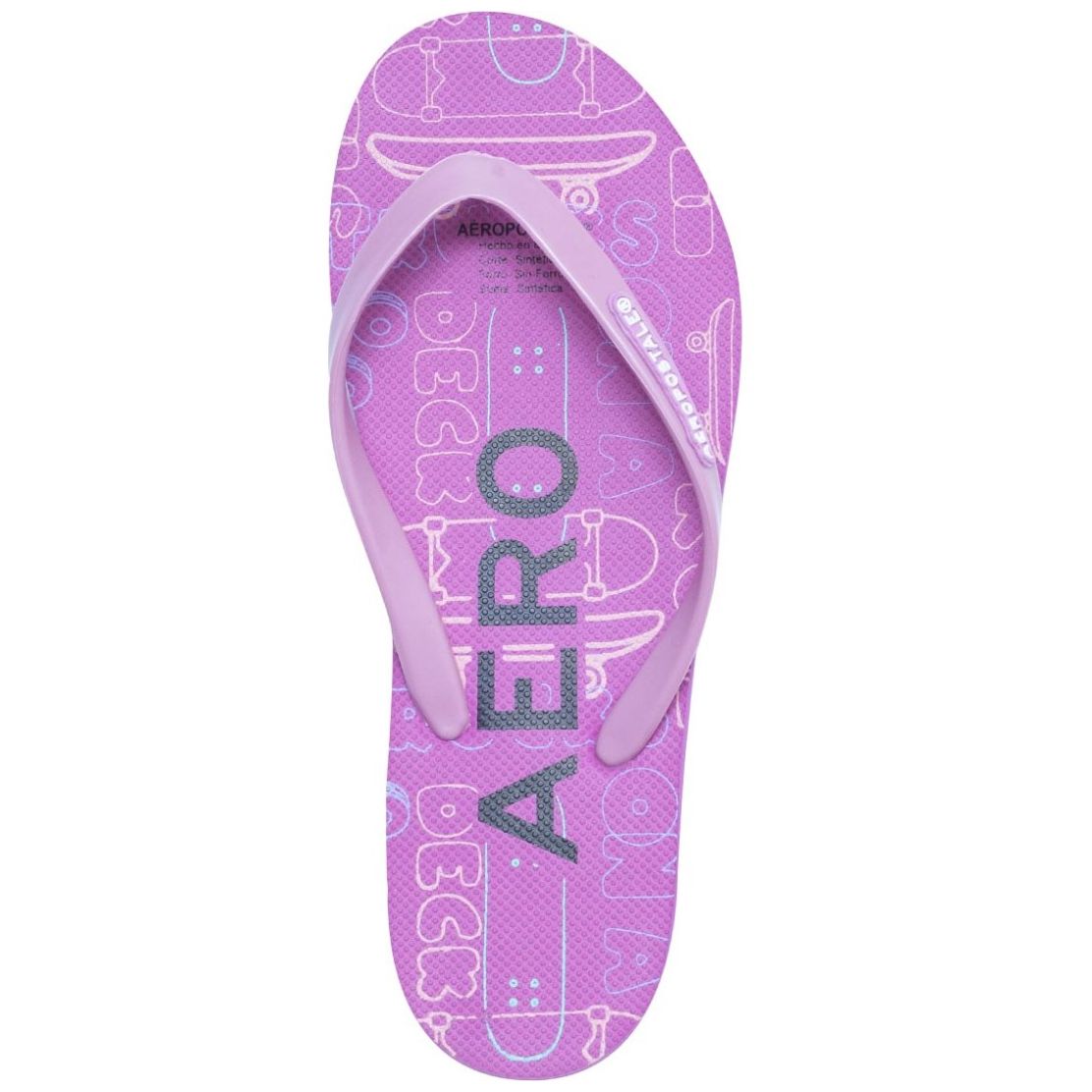 Sandalia Flip Flop Skate Morada Aeropostale