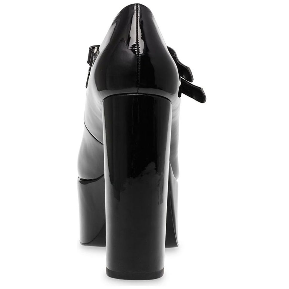 Zapatilla de Plataforma con Doble Tira Ajustable Negra Steve Madden