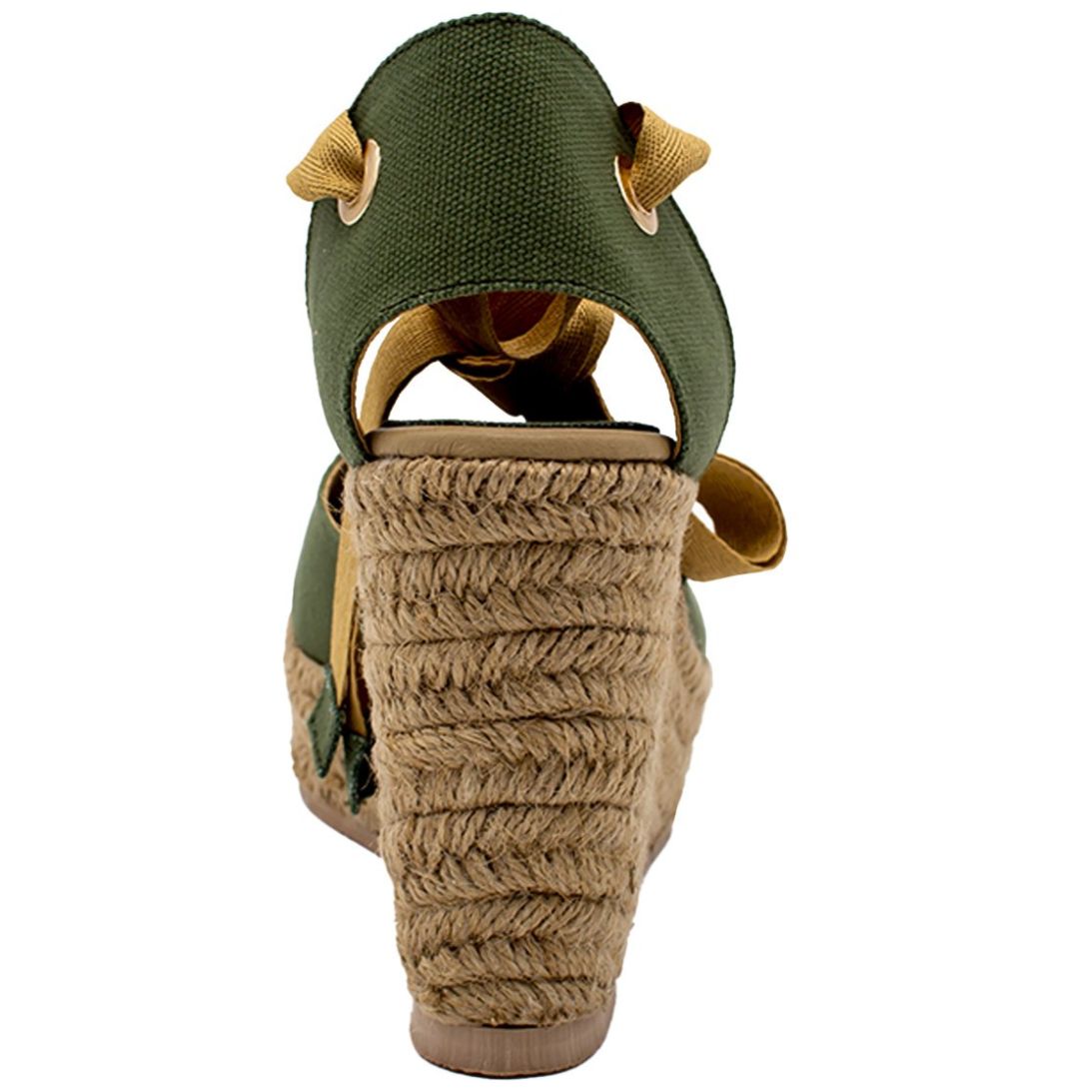 Alpargata con Cuña Y Liston Verde Ferrioni