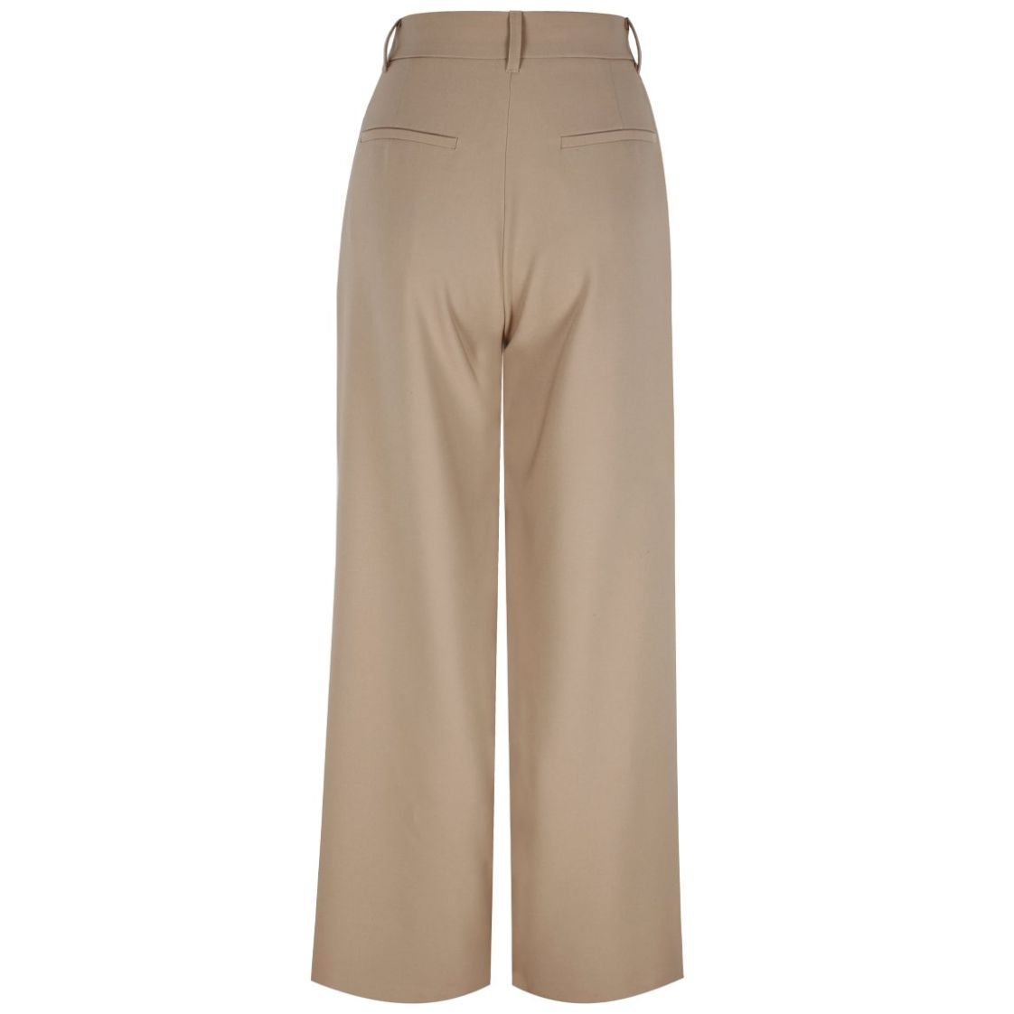 Pantalón Elle Corte Wide Leg Diseño con Presillas, Botón y Falsos Bolsillos