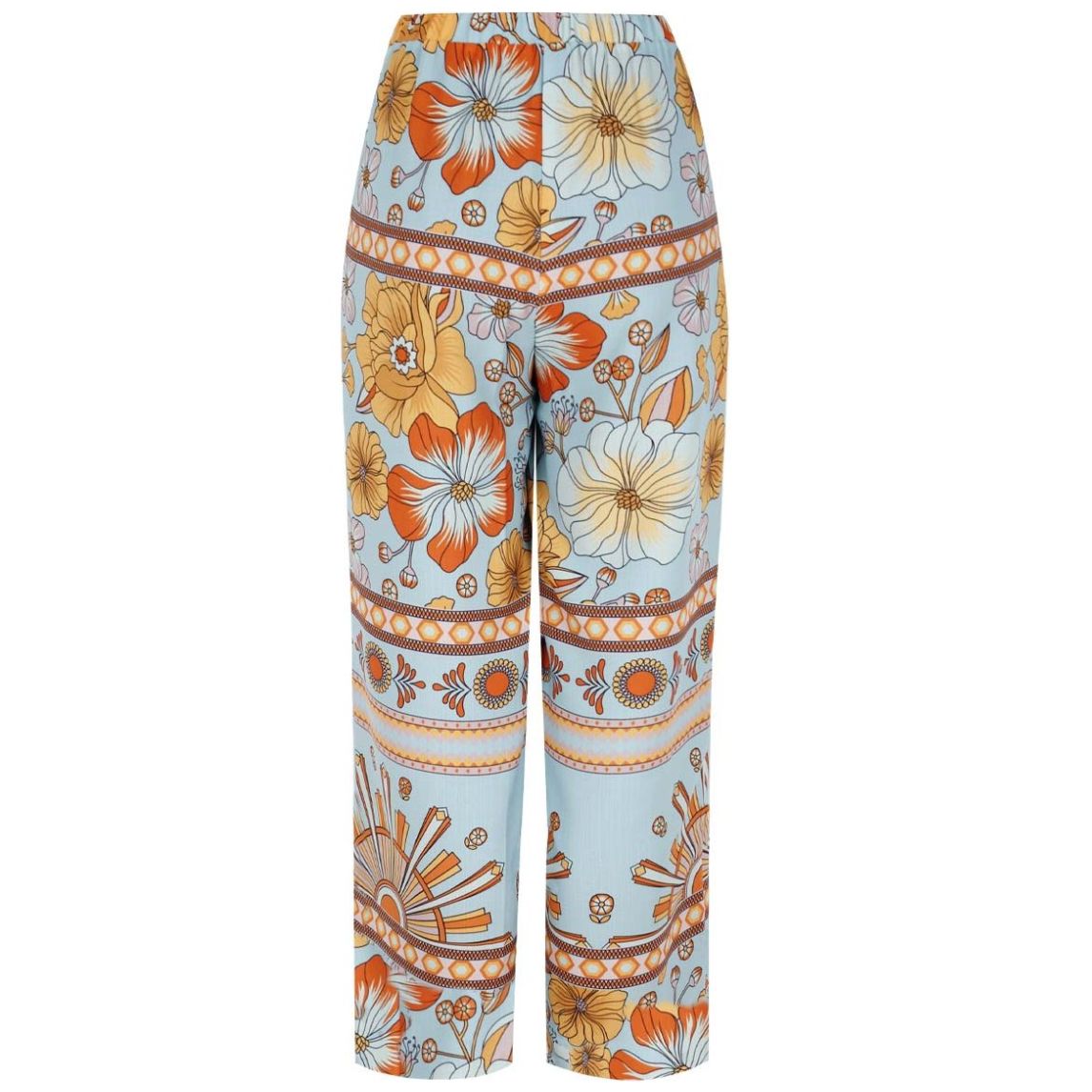 Pantalón City Femme Corte Recto Estampado Cenefas Floral