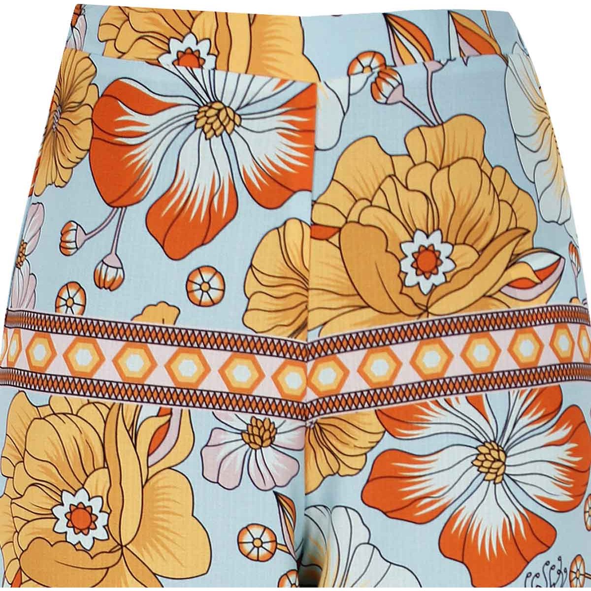 Pantalón City Femme Corte Recto Estampado Cenefas Floral