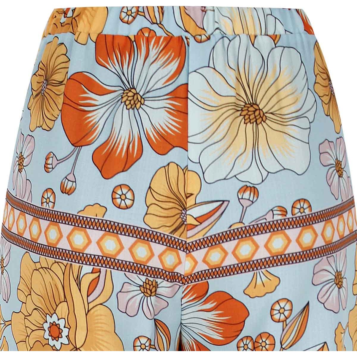 Pantalón City Femme Corte Recto Estampado Cenefas Floral