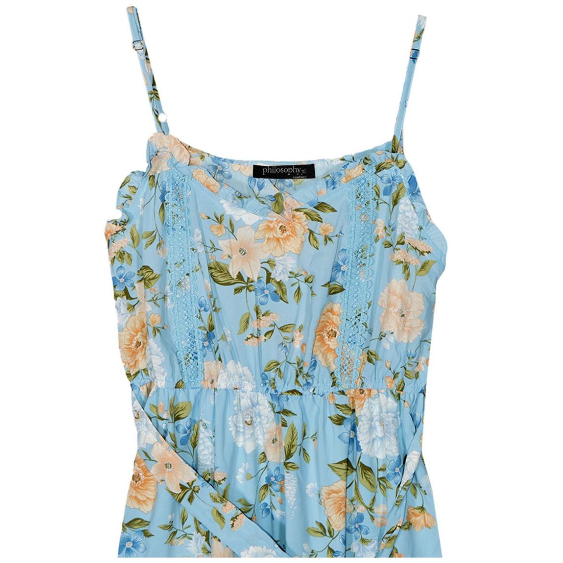 Vestido para Mujer con Encaje, Estampado y Cinta en Cintura Philosophy Jr