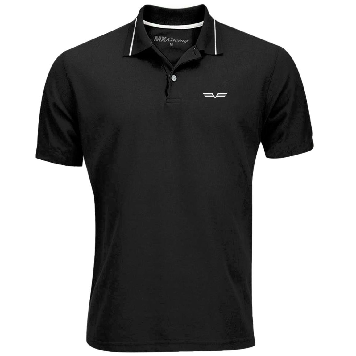 Polo para Hombre Negra Vivos Espalda Mx Racing