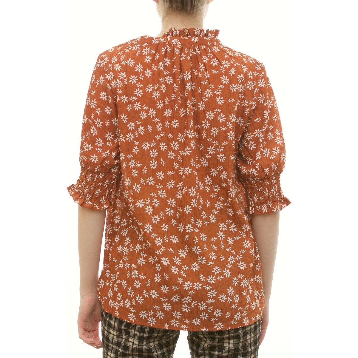 Blusa Cuello Ruffle para Dama Arqueology