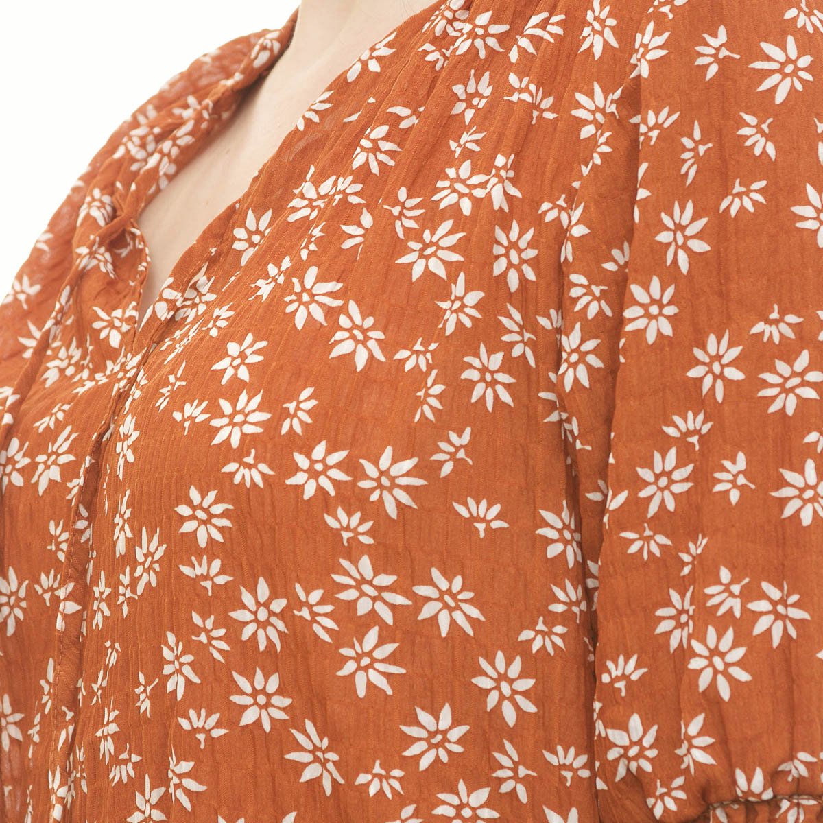 Blusa Cuello Ruffle para Dama Arqueology