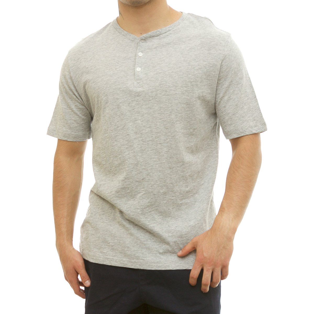 Playera Manga Corta Cuello Henley para Hombre J.opus