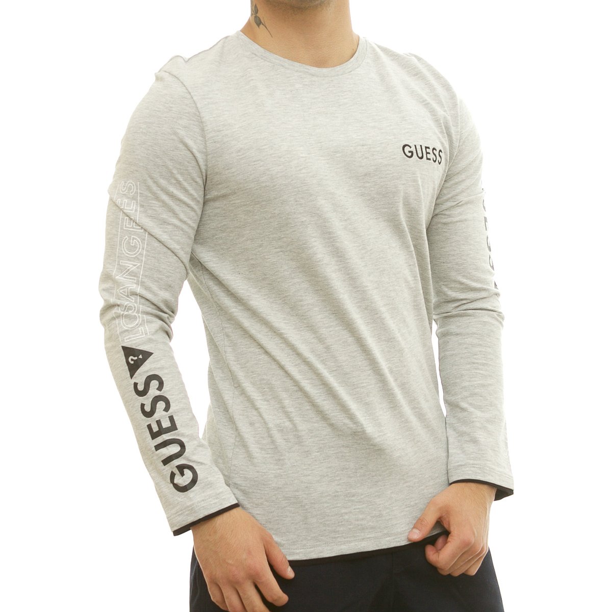 Playera Estampada Manga Larga para Hombre Guess Factory
