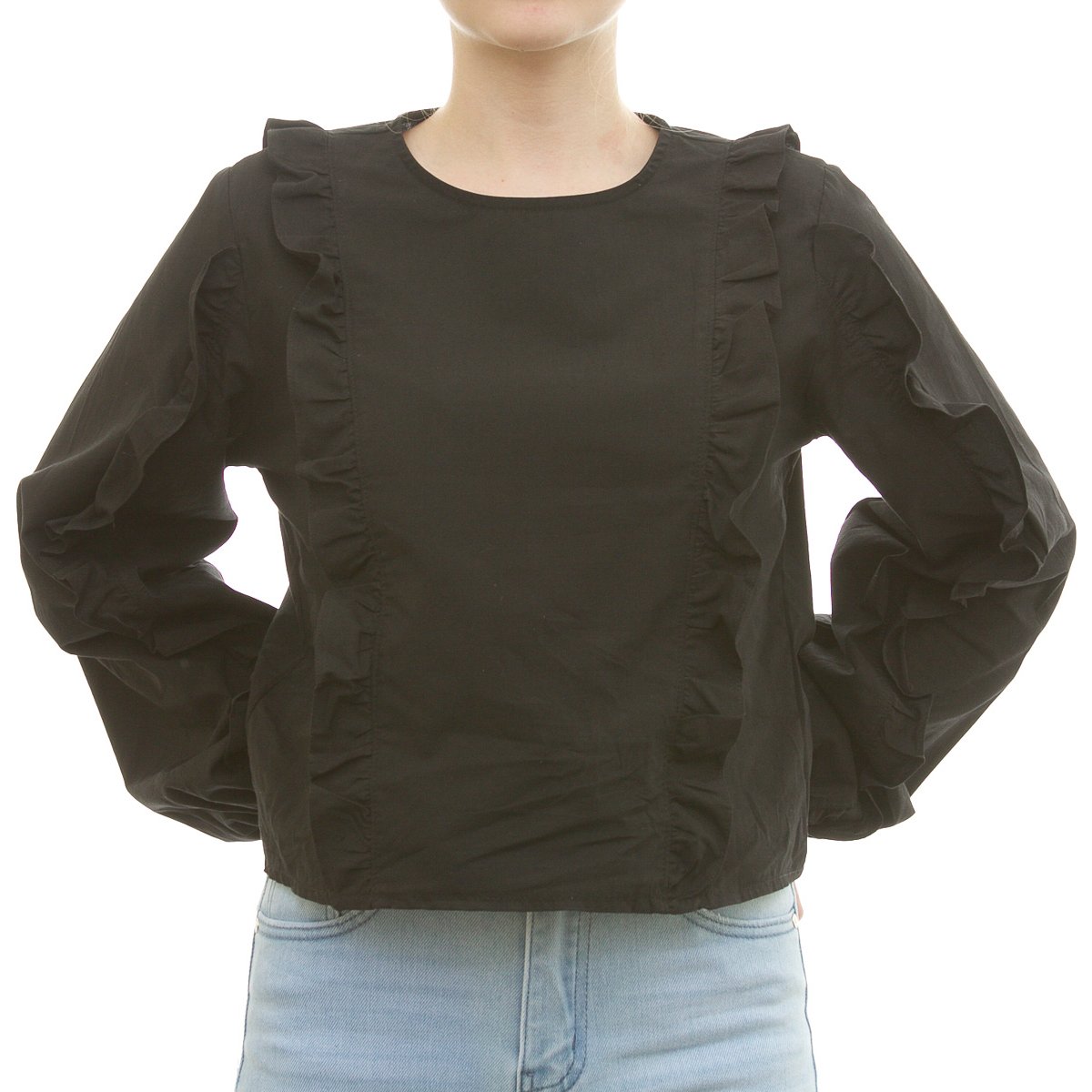 Blusa Manga Larga con Olanes para Dama Studio si