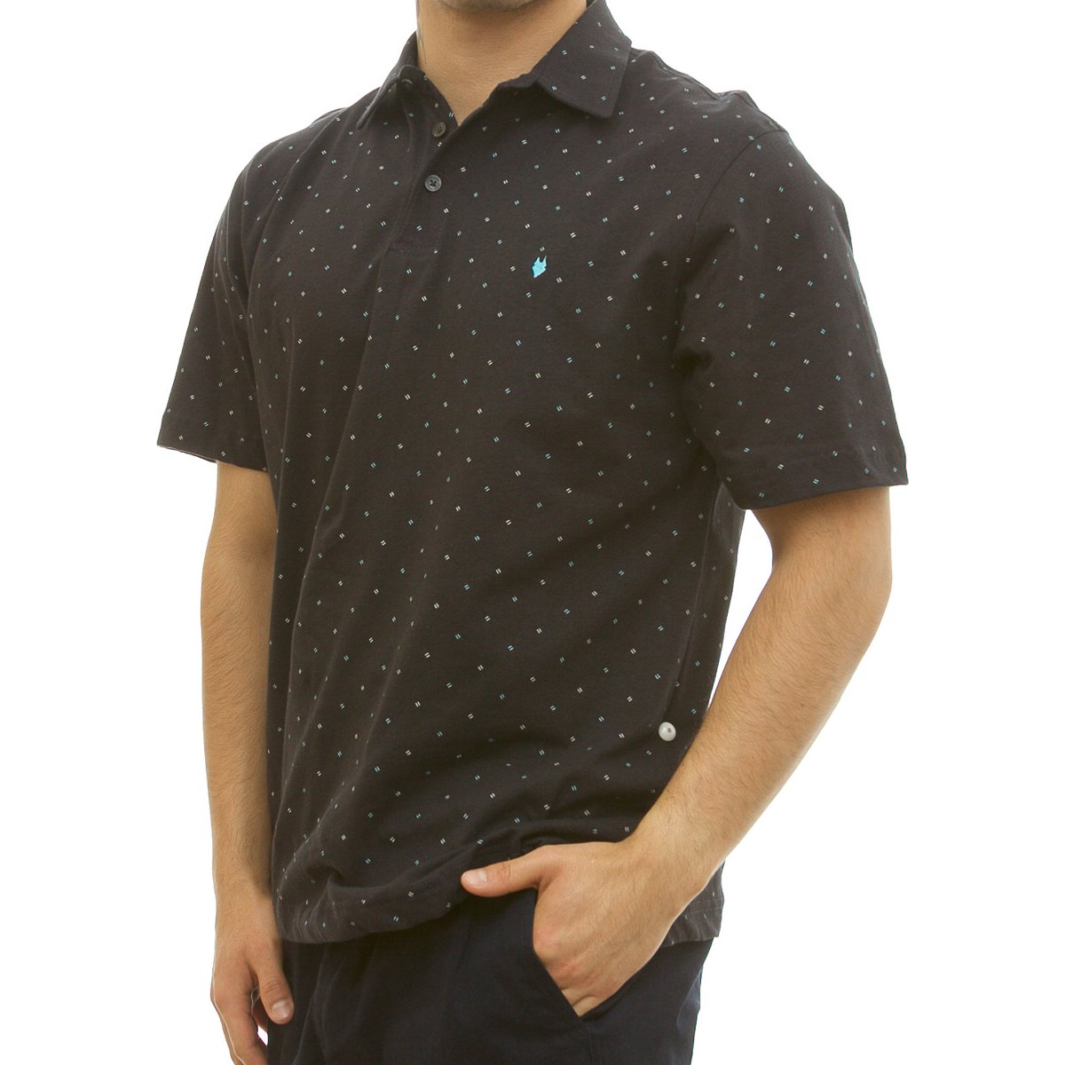 Playera Polo Estampada Manga Corta para Hombre Yale