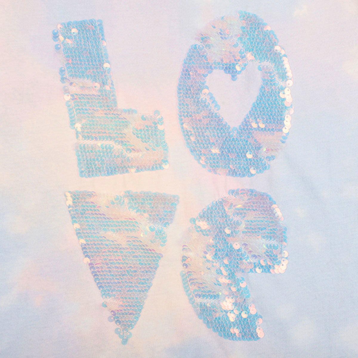 Playera para Niña Manga Corta con Gráfico de Lentejuela Fukka