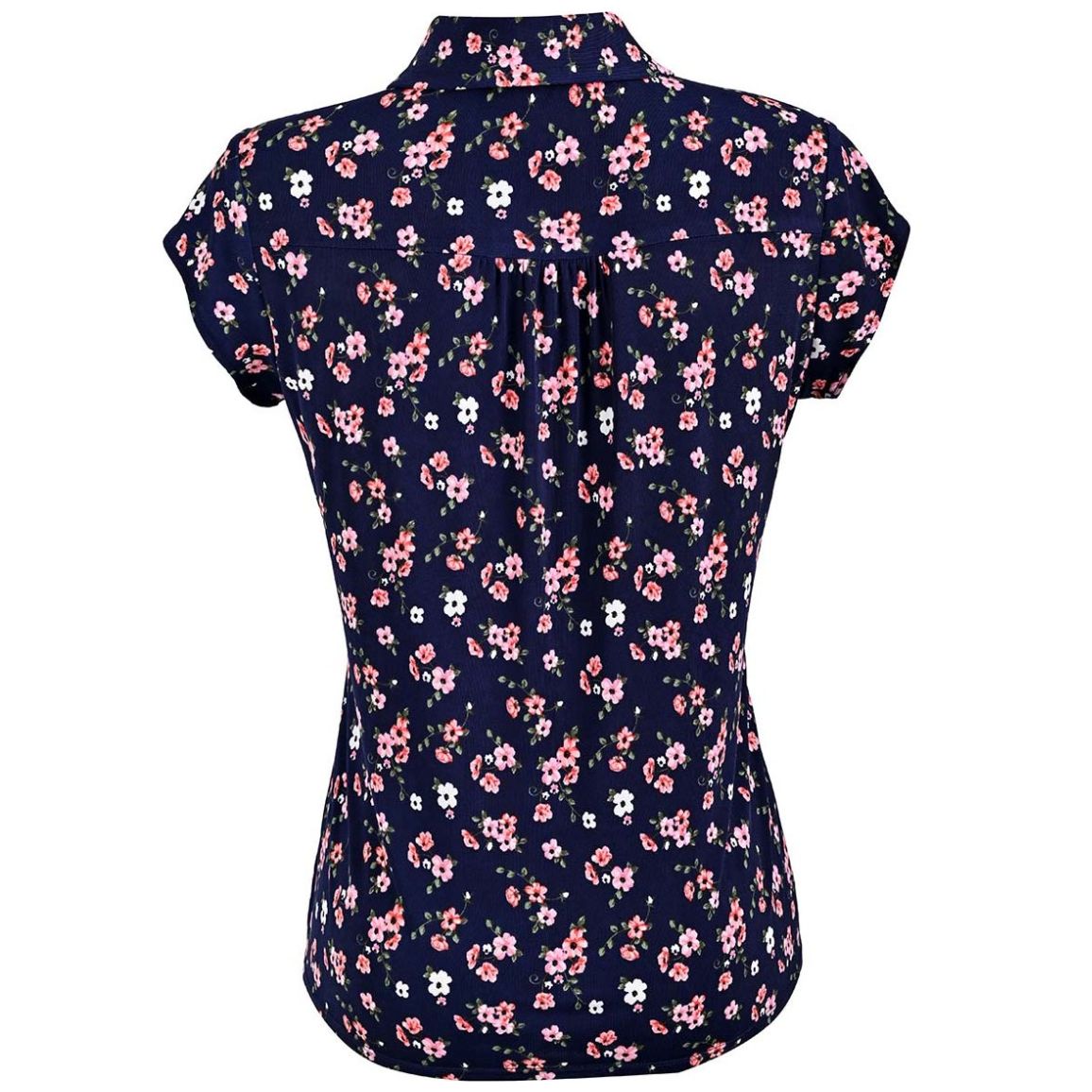 Blusa Cuello Camisero Manga Corta Life Styler para Mujer