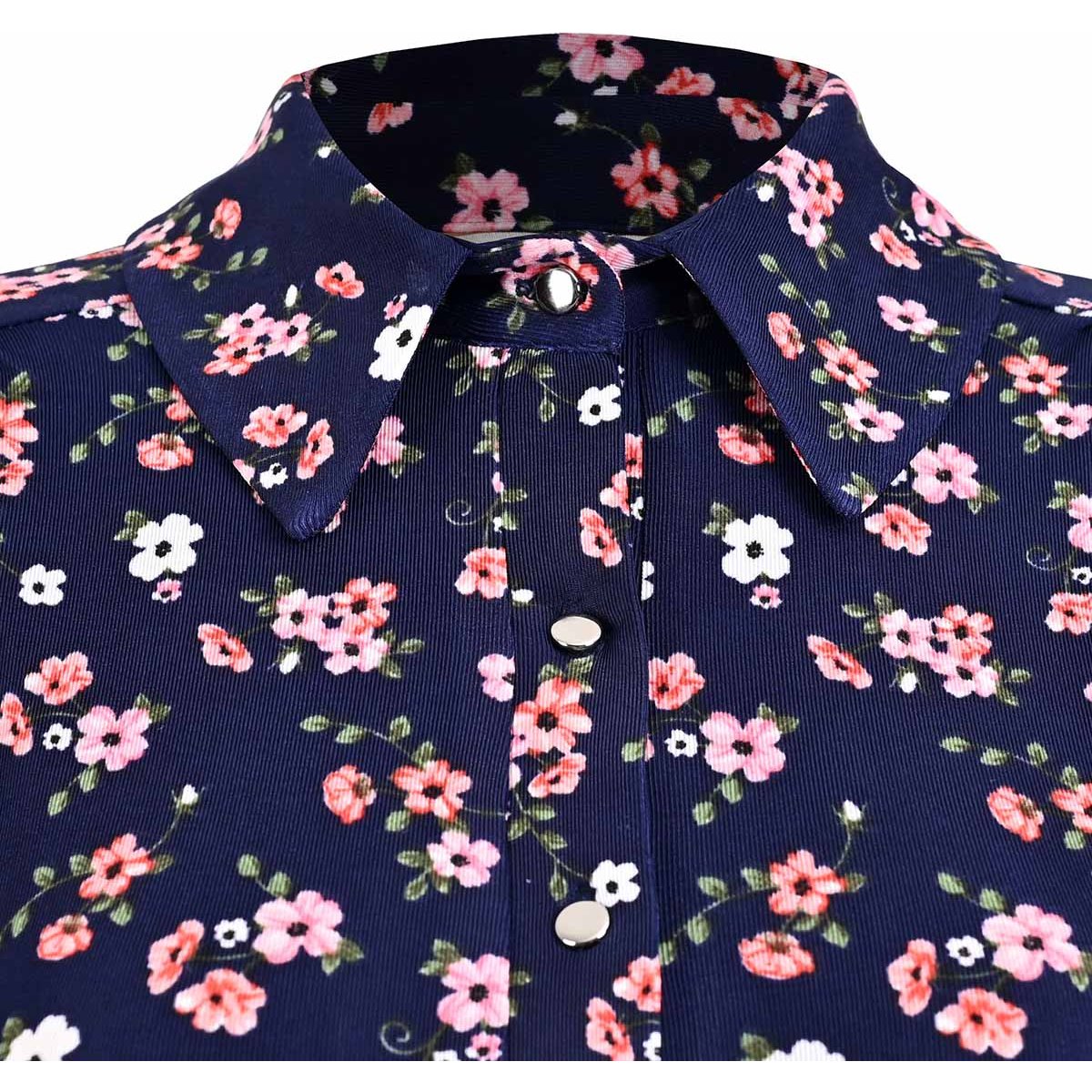 Blusa Cuello Camisero Manga Corta Life Styler para Mujer