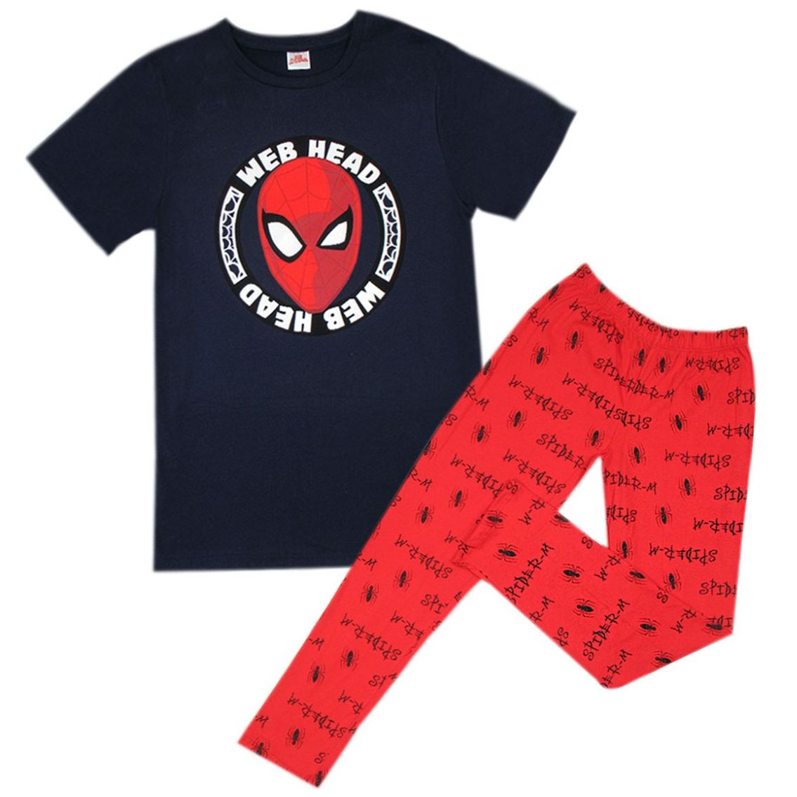 Pijama para Hombre Playera Manga Corta Pantalón Spiderman.