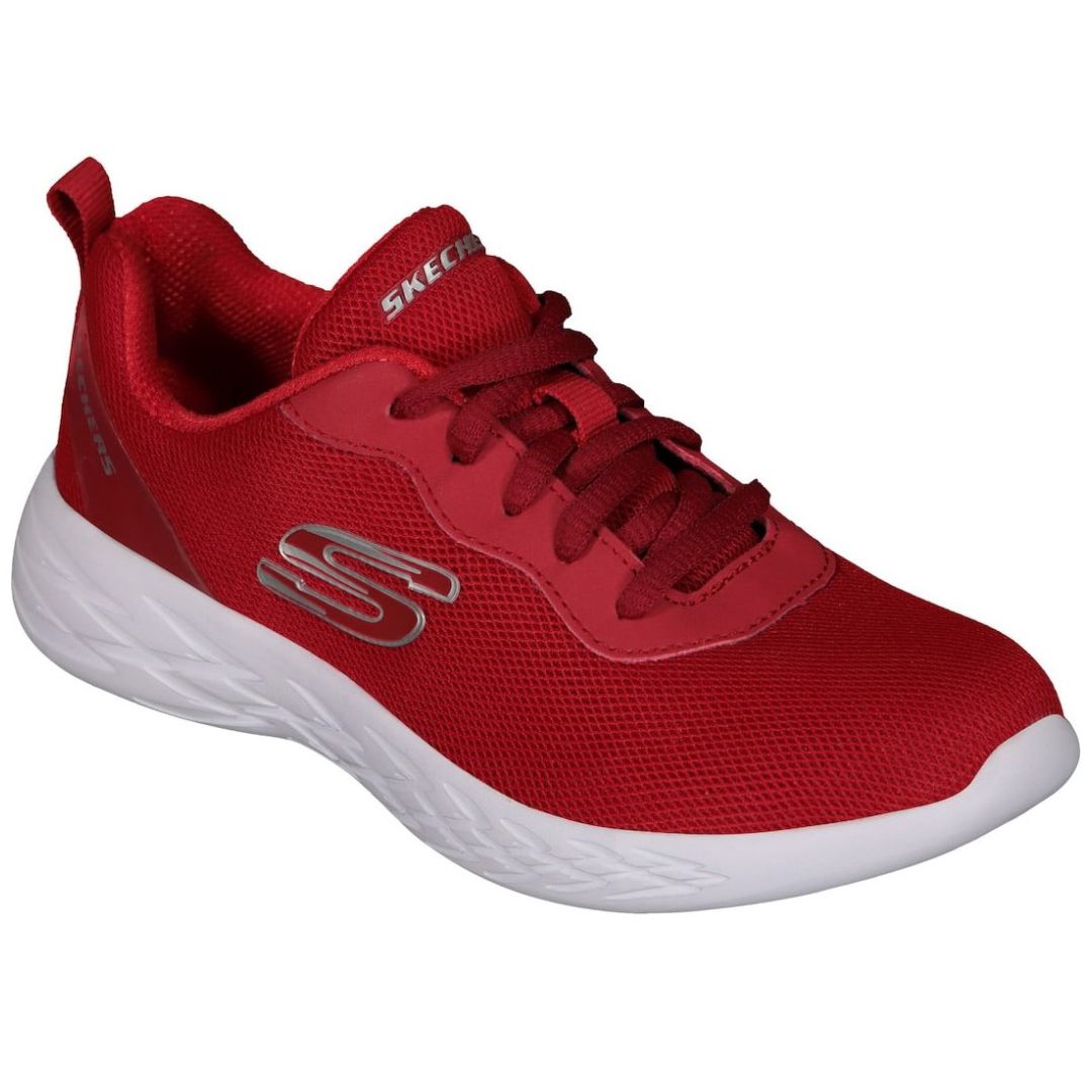 Tenis para Niño con Agujeta Rojo Skechers