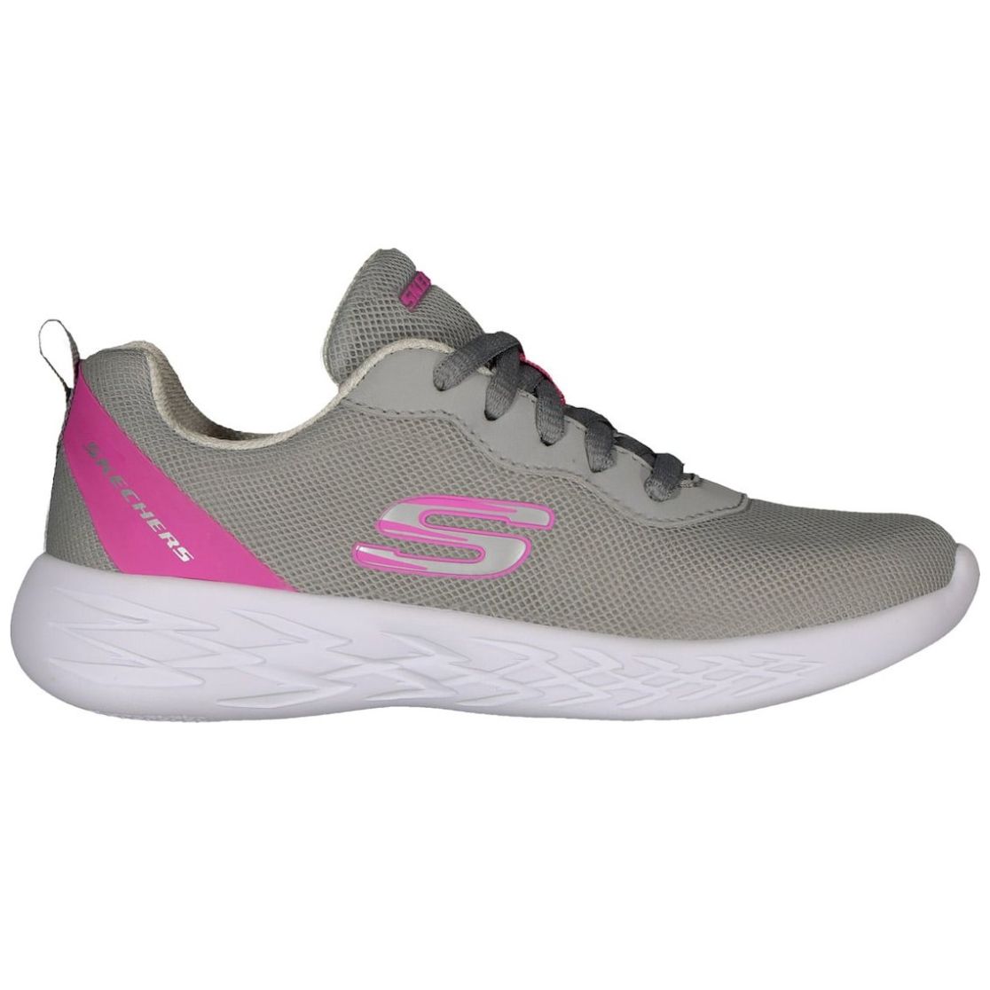 Tenis para Niña con Agujeta Gris Skechers