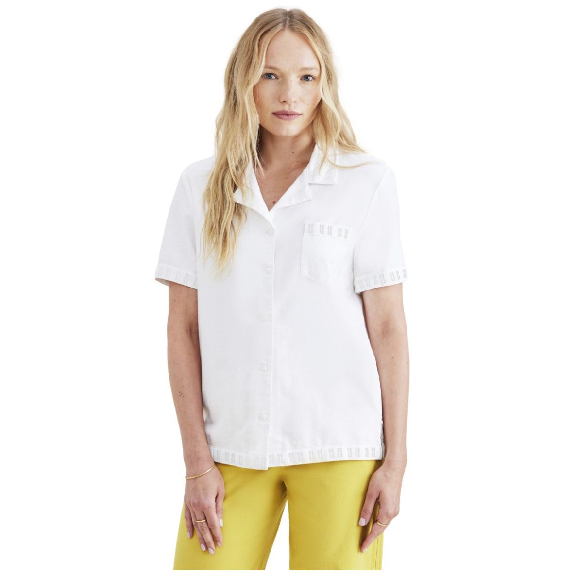 thumbnail image 2 of Member's Mark Women's Tencel Camp Collar Shirt – Short Sleeve With Pockets, Relaxed Fit 2 of 6