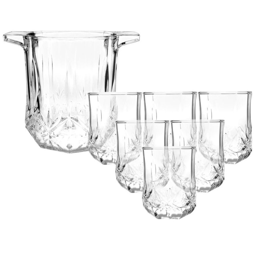 Juego de Hielera Y 6 Vasos Brighton Luminarc