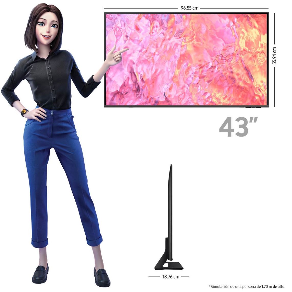 Pantalla Samsung 43" Qled 4K Qn43Q65Cafxzx