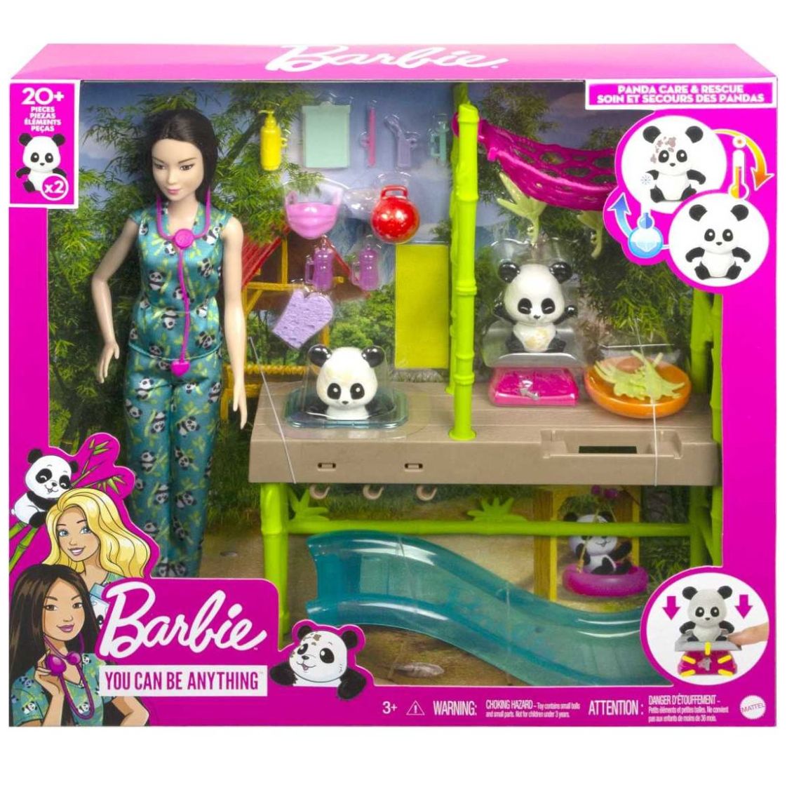 Barbie Profesiones Set de Juego Cuidadora de Pandas