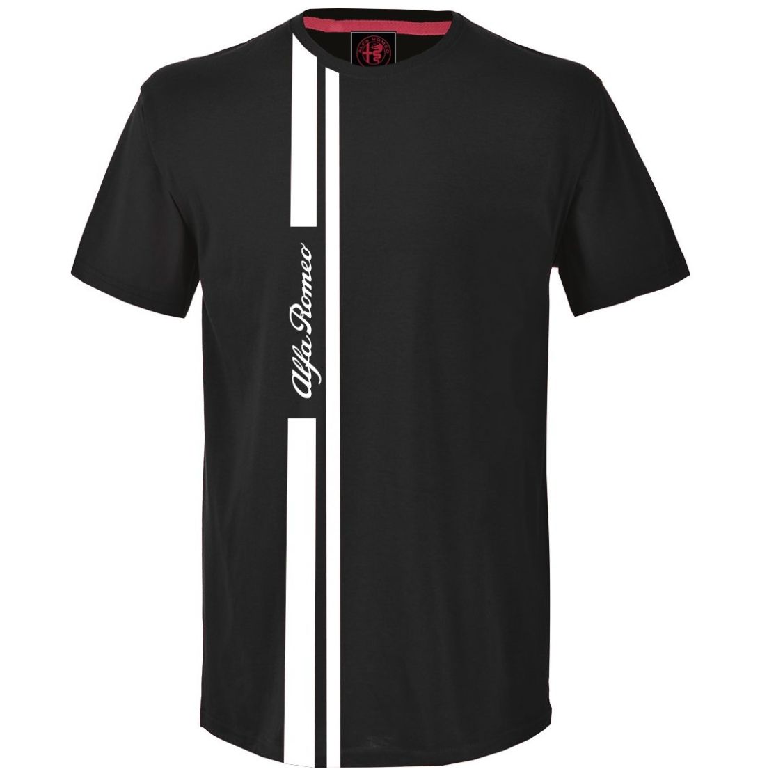 Playera para Hombre Negra Logo Alfa Romeo