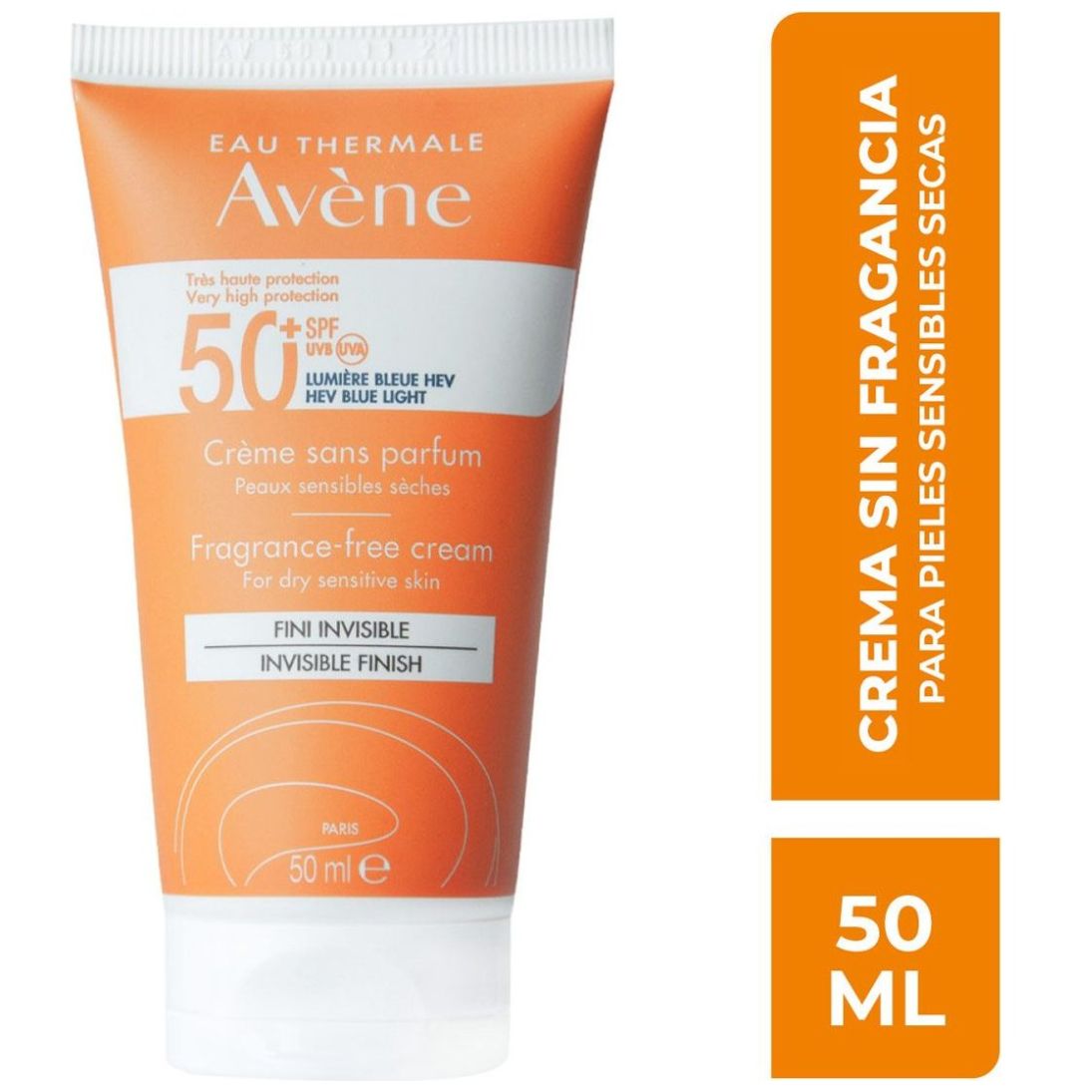 Avène Crema Solar Sin Color 50+ 50 Ml