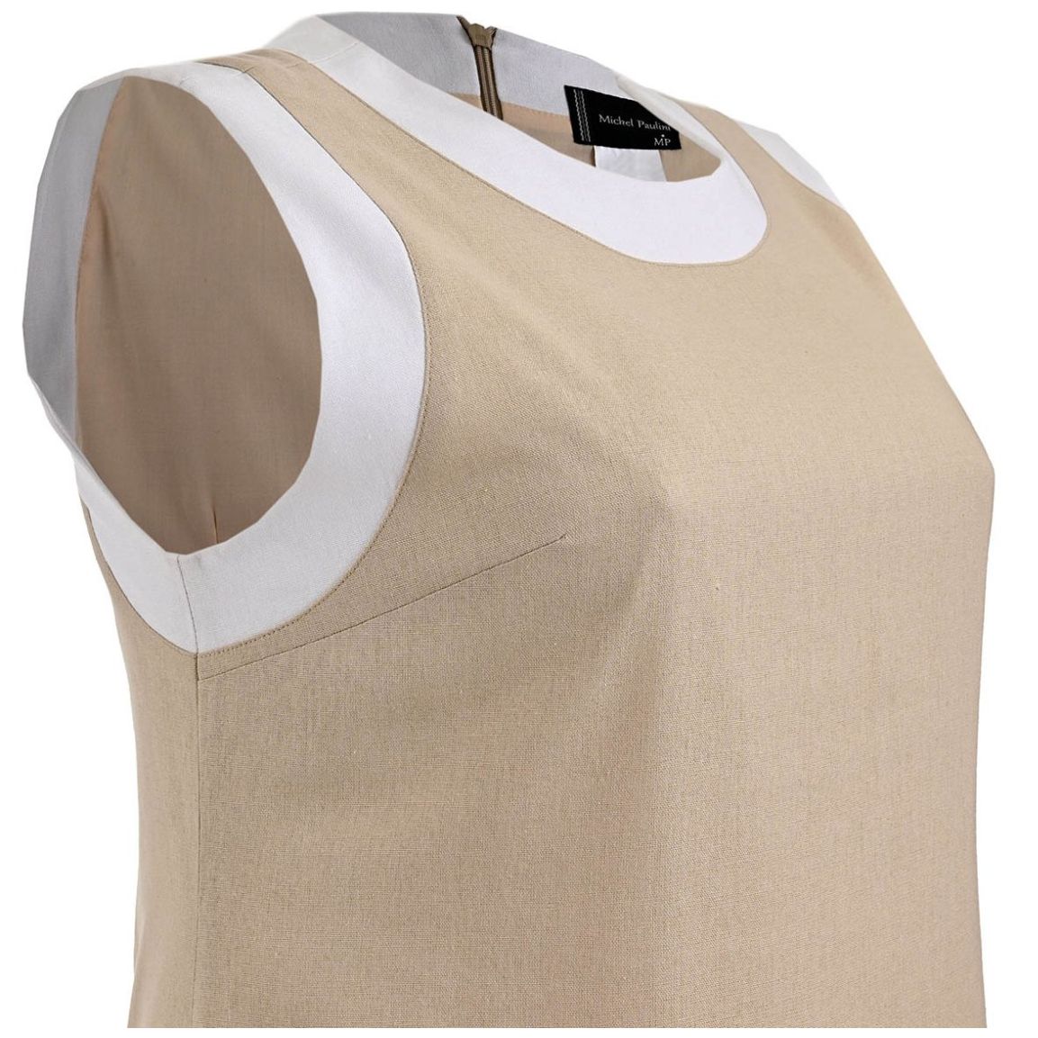 Vestido de Lino Liso Michel Paulini