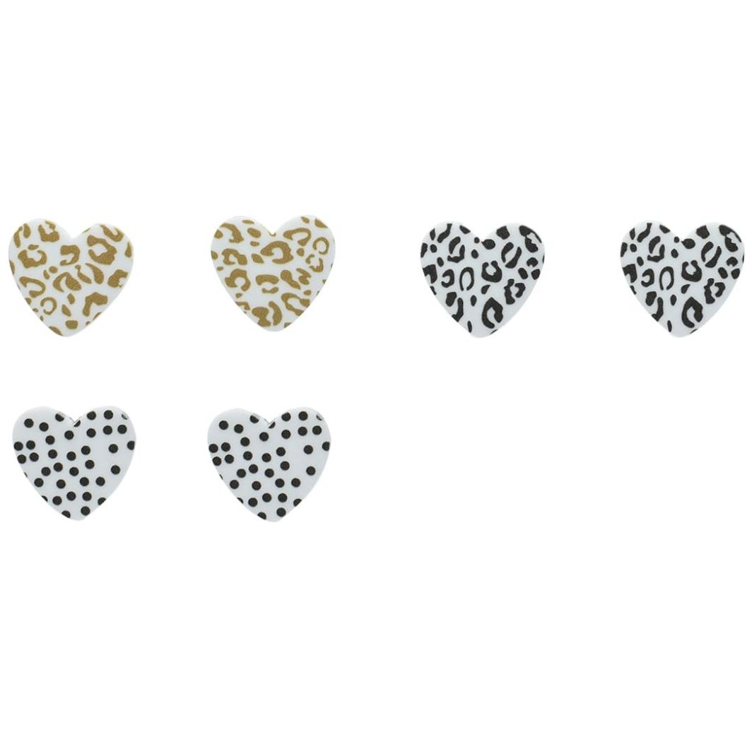 Set de Aretes 3 Pares Corazón  Lulu