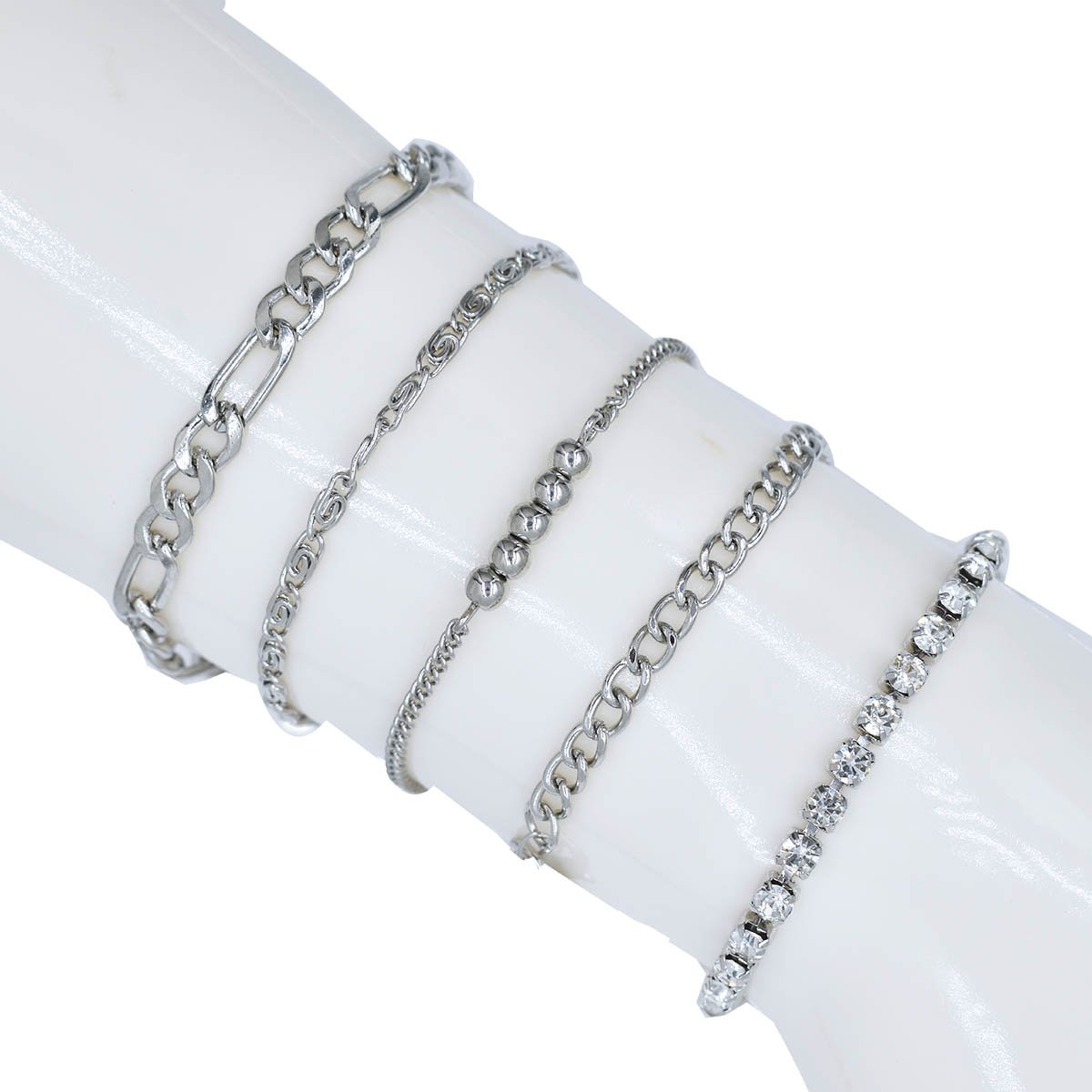 Set de Pulseras Plateado  Lulu