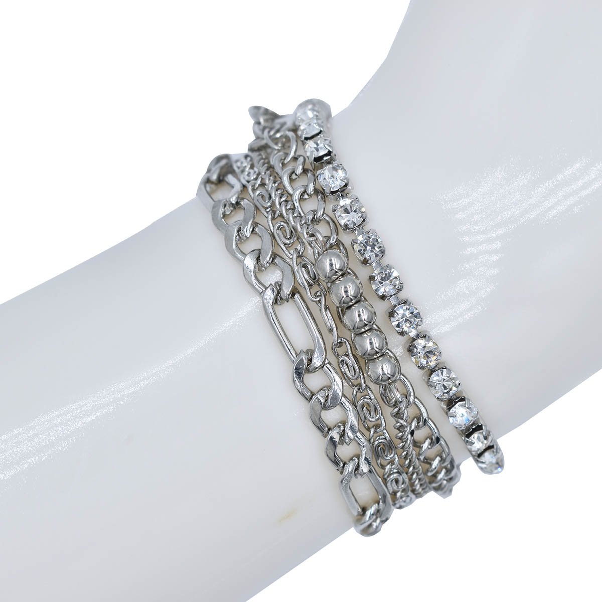 Set de Pulseras Plateado  Lulu