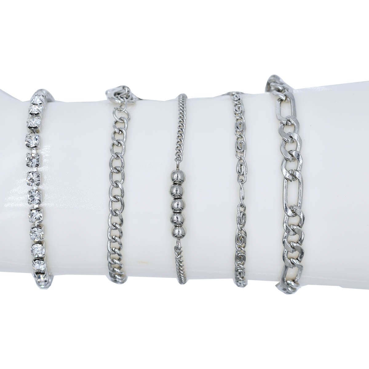 Set de Pulseras Plateado  Lulu