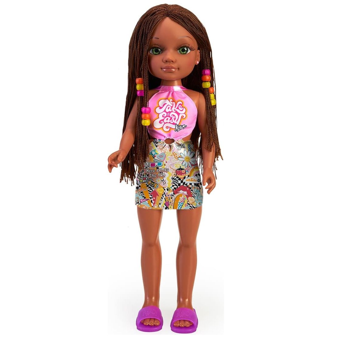 Muñeca Nancy un Dia con Trenzas Castaða