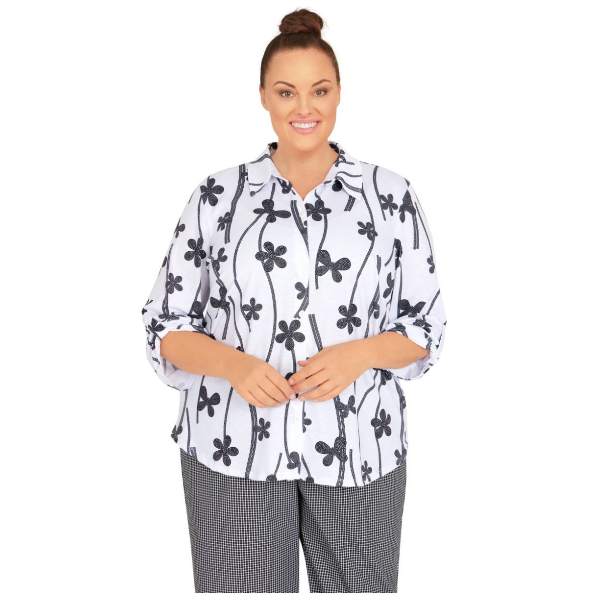 Blusa Estampada Manga 3/4  Alfred Dunner para Mujer