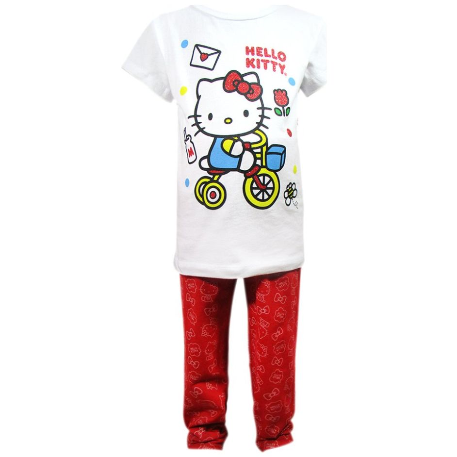 Pijama para Niña Pantalón Y Playera Manga Corta Hello Kitty