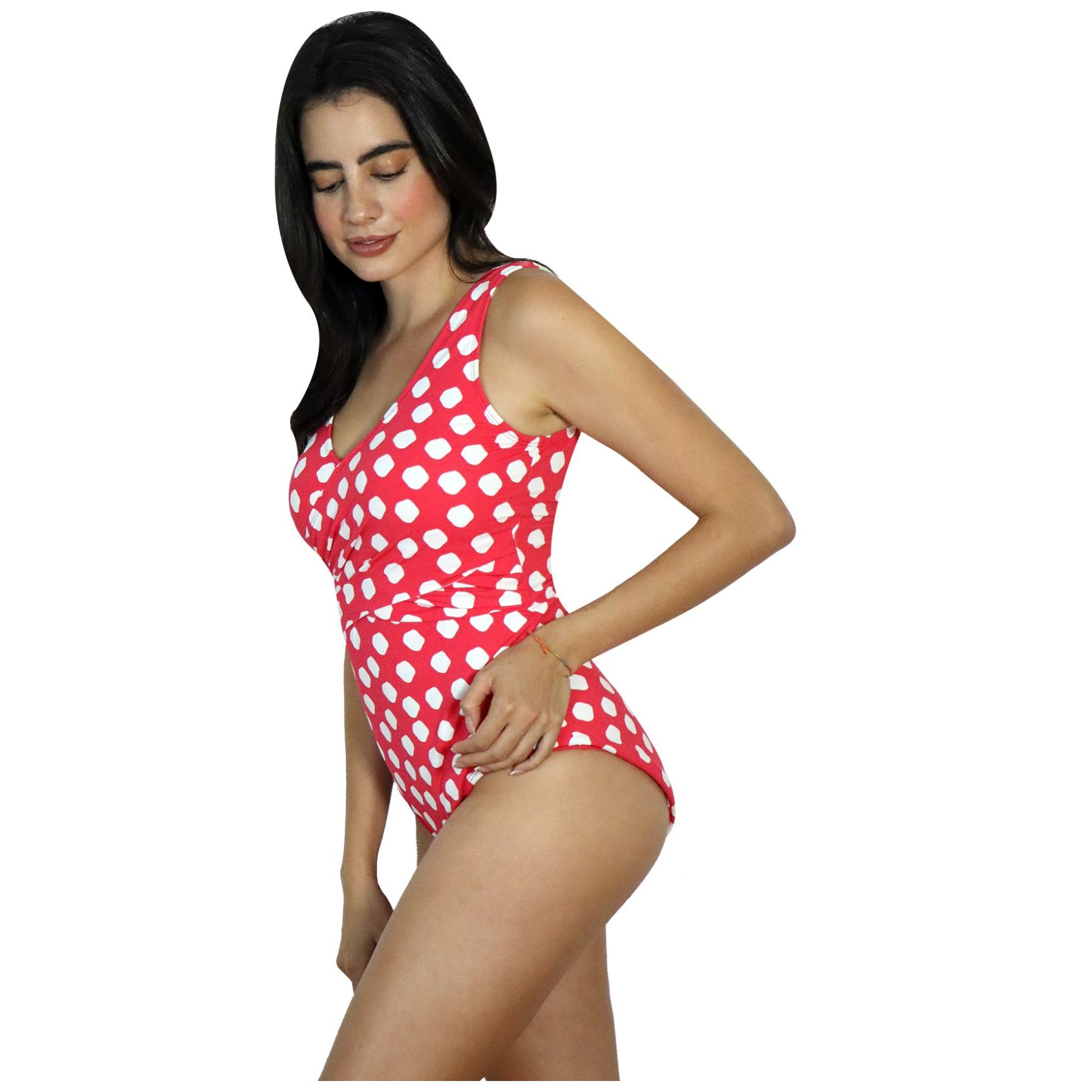 Traje de Baño Mujer Cruzado Puntos Solosol