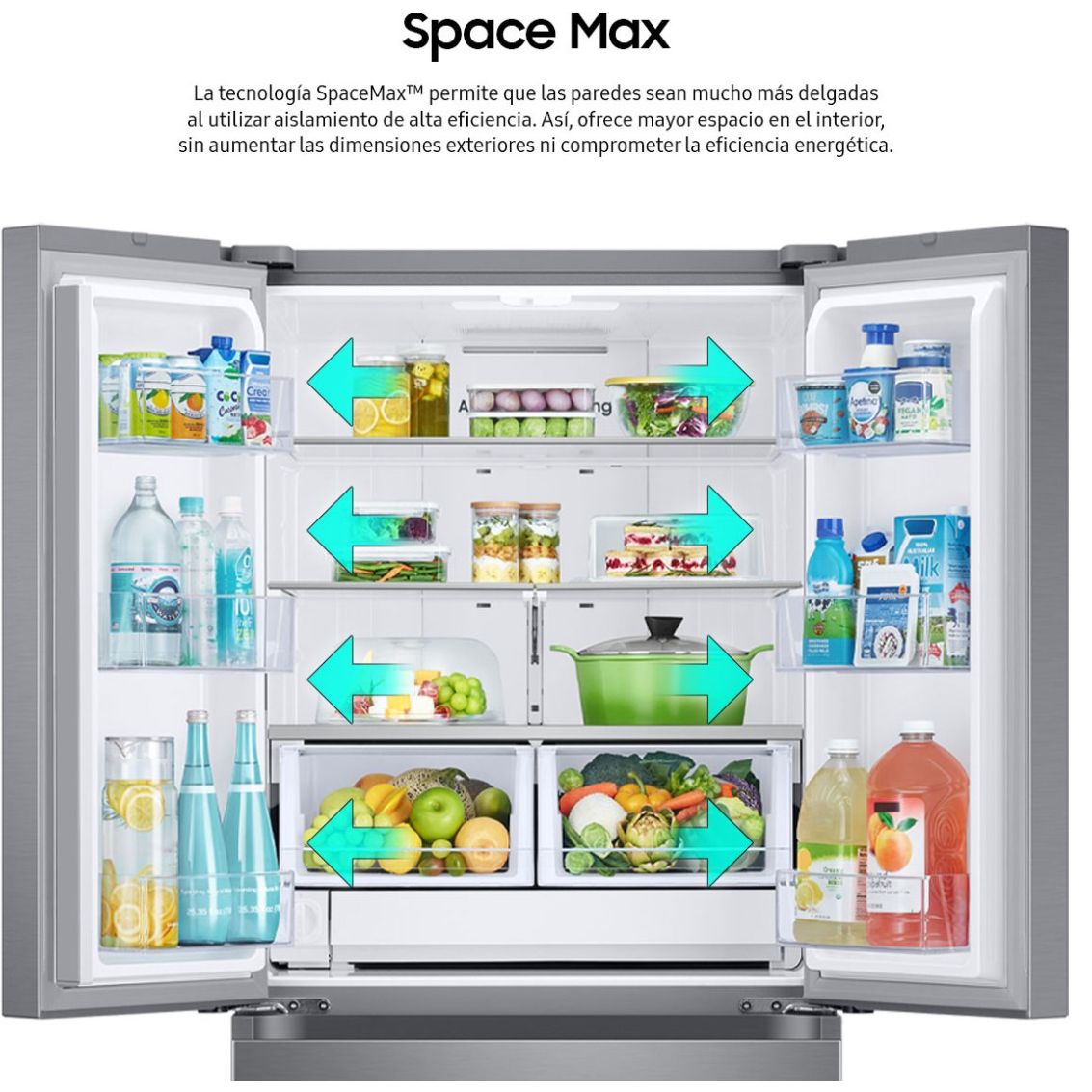 Refrigerador Samsung French Door  Rf25C5151S9/em Fdr 25Ft