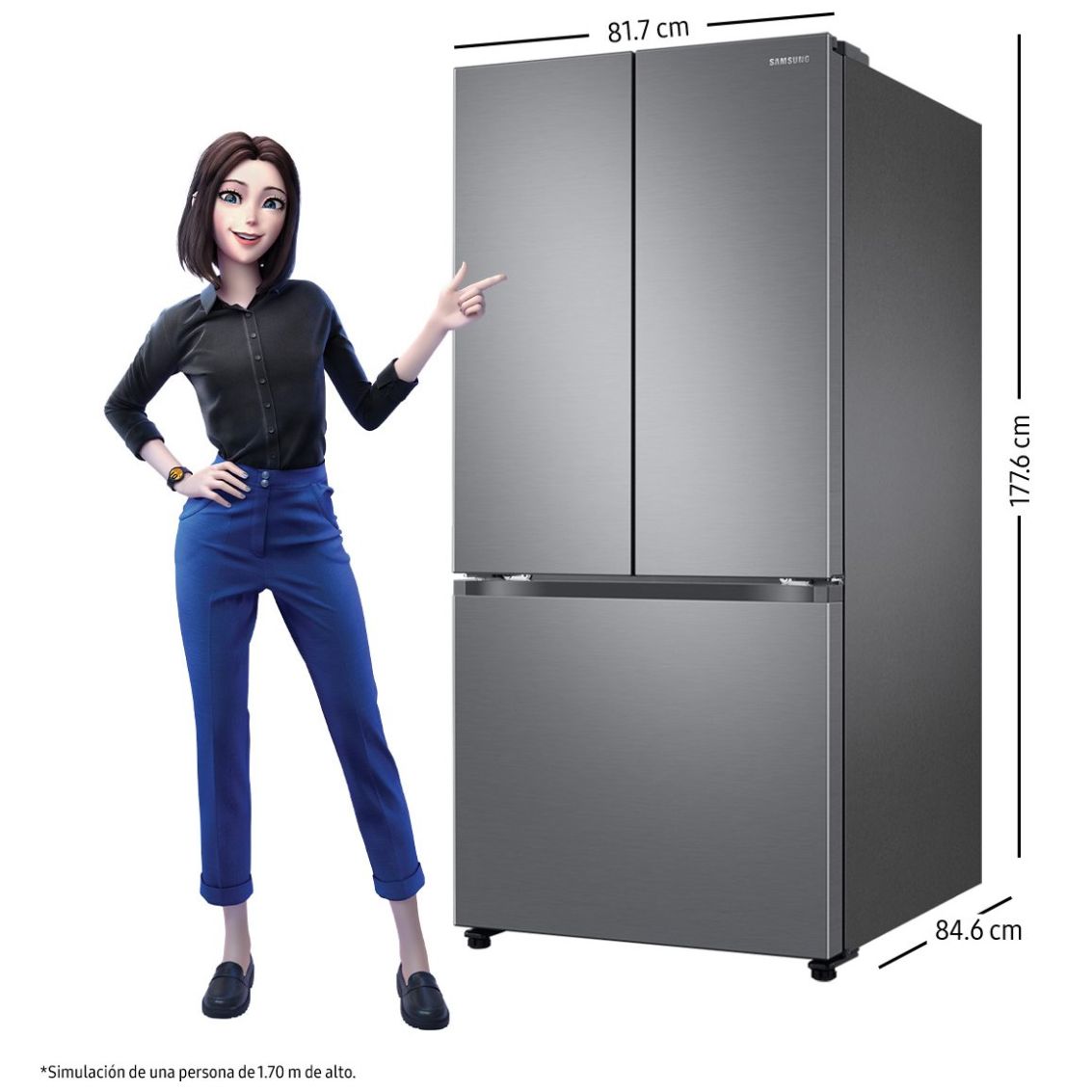 Refrigerador Samsung French Door  Rf25C5151S9/em Fdr 25Ft